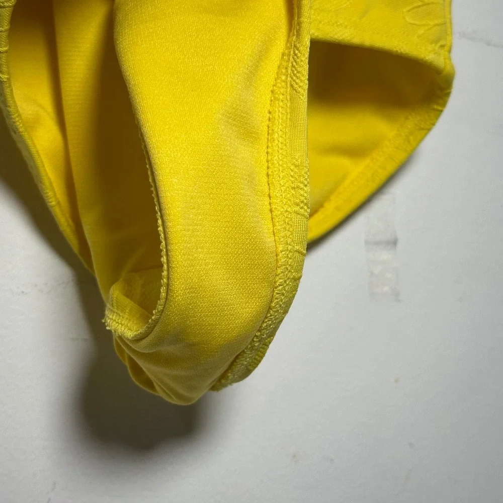 Wonder Nation Girls Yellow‎ Daisy Floral One Shoulder Cutout Swimsuit Size M 8